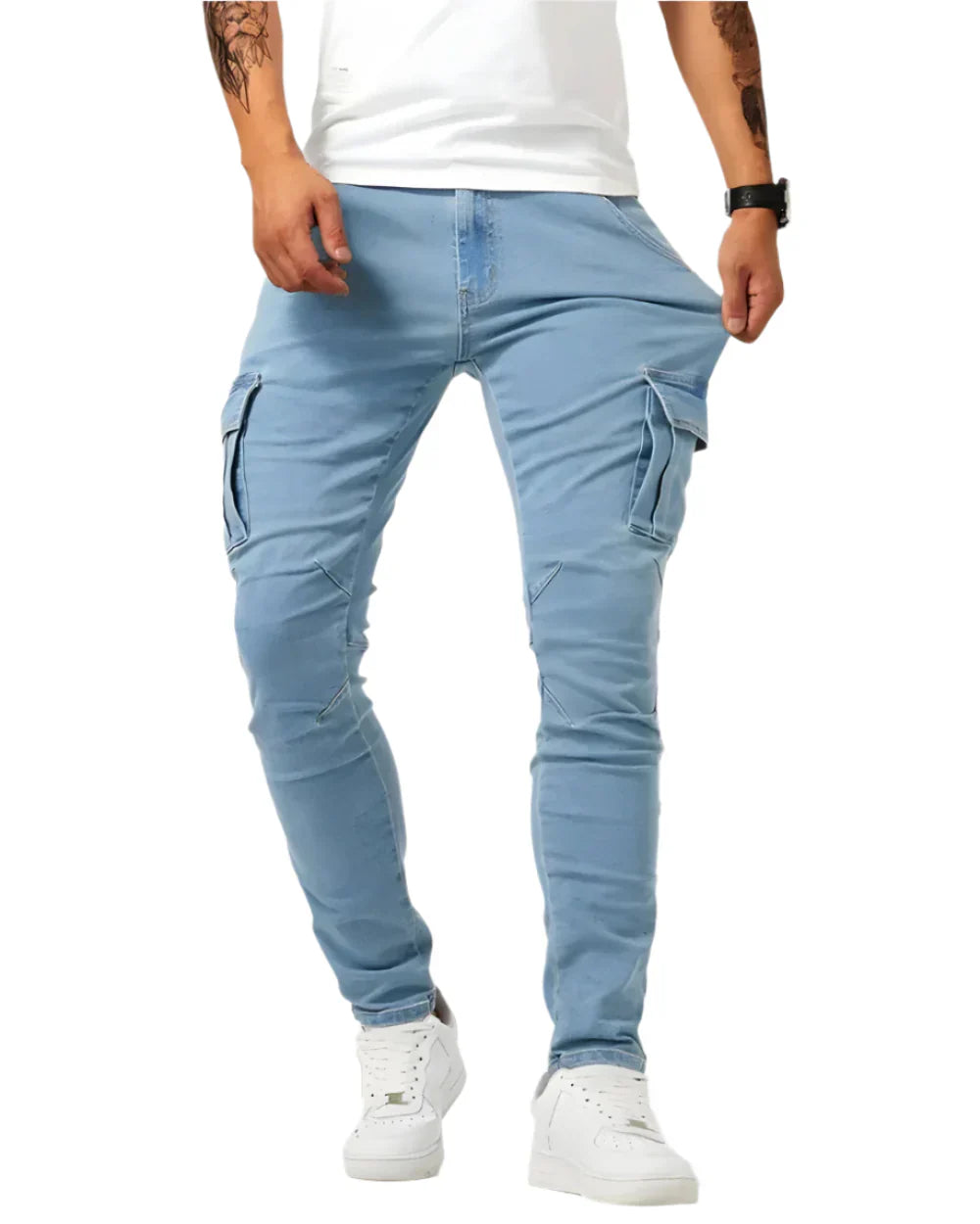 Pantalón Cargo Slim Fit Hombre – Estilo Urbano con Máxima Comodidad