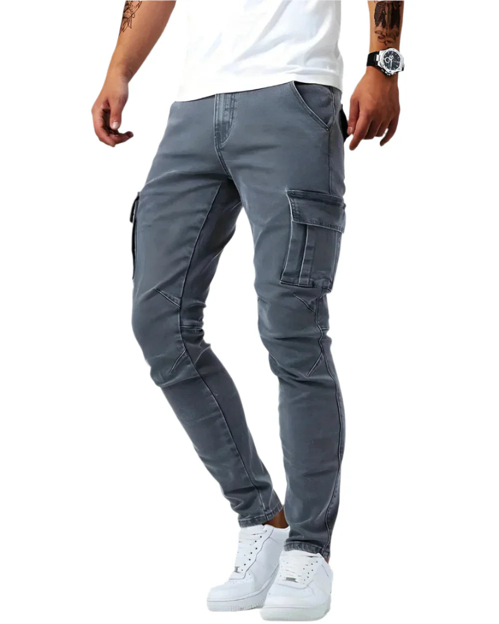 Pantalón Cargo Slim Fit Hombre – Estilo Urbano con Máxima Comodidad