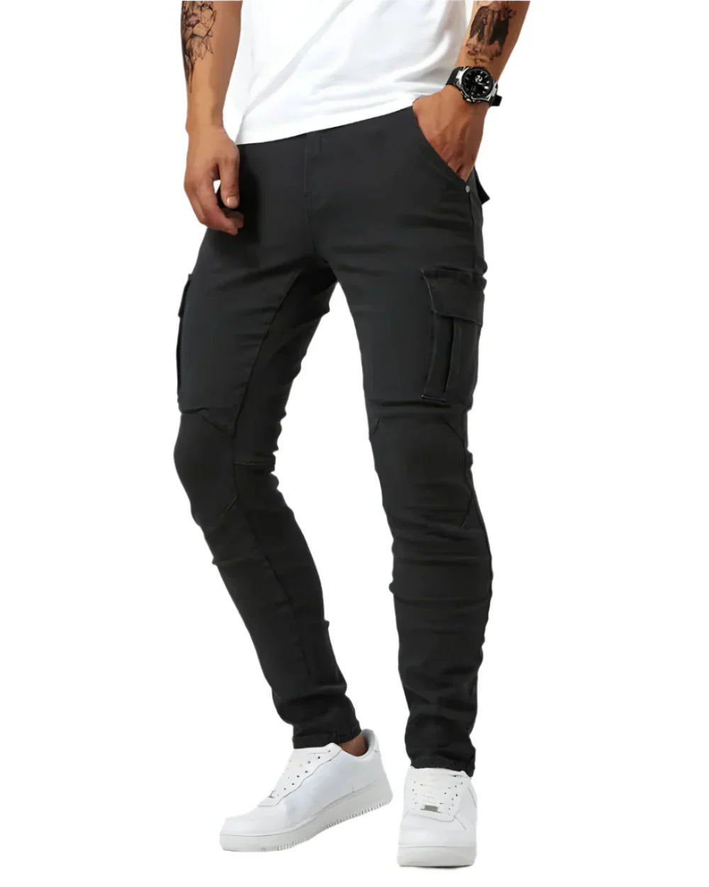 Pantalón Cargo Slim Fit Hombre – Estilo Urbano con Máxima Comodidad