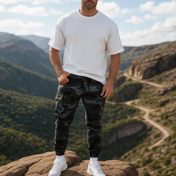 Pantalón Cargo Camuflaje Slim Fit – Estilo Militar Urbano