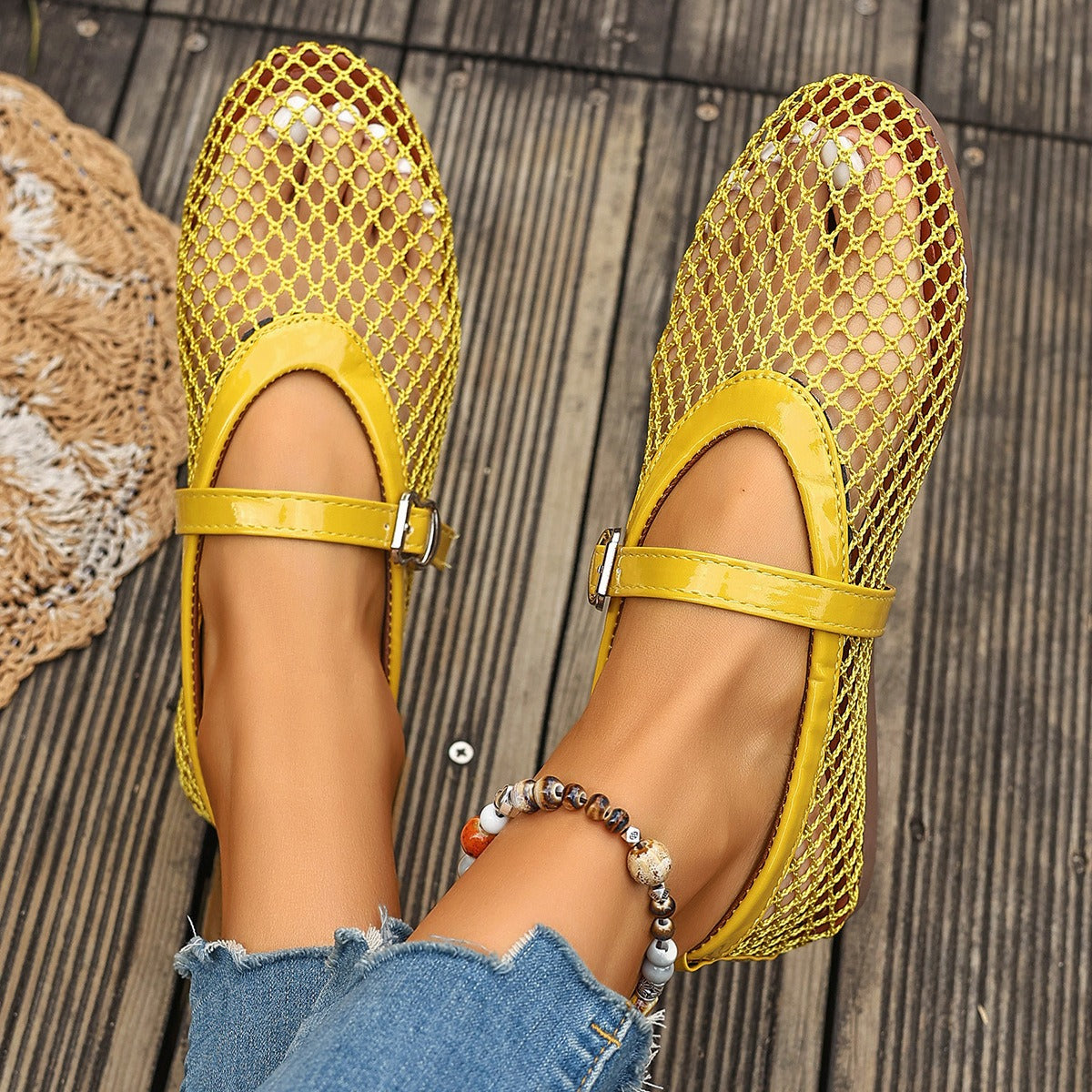 Bailarinas de rejilla Léna Mesh