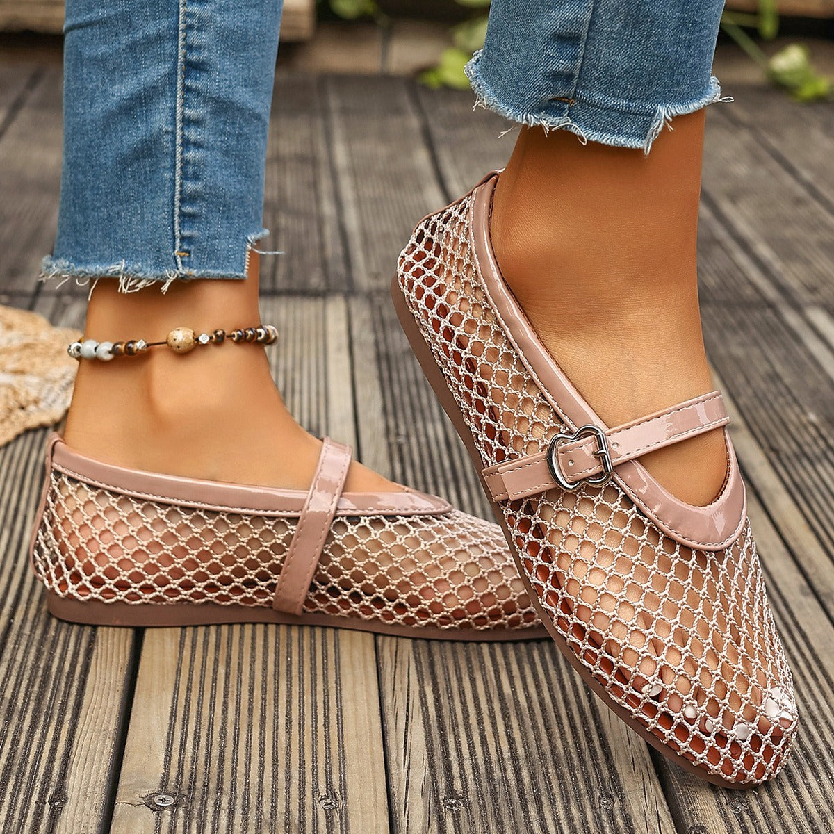 Bailarinas de rejilla Léna Mesh